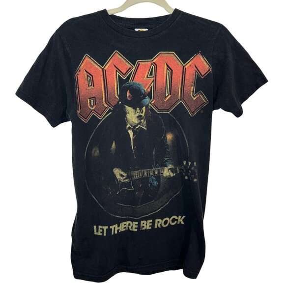 Vintage ACDC Let There Be Rock Band Graphic T-Shirt Size Small - Picture 1 of 7